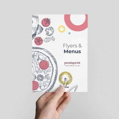 An example of a finished flyer and menu