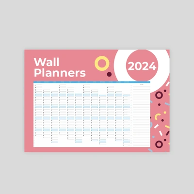An example of a finished wall planner