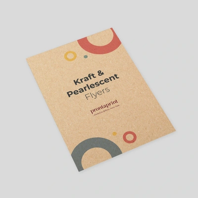 An example of a finished kraft and pearlescent flyer