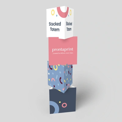 An example of a finished cardboard totem display