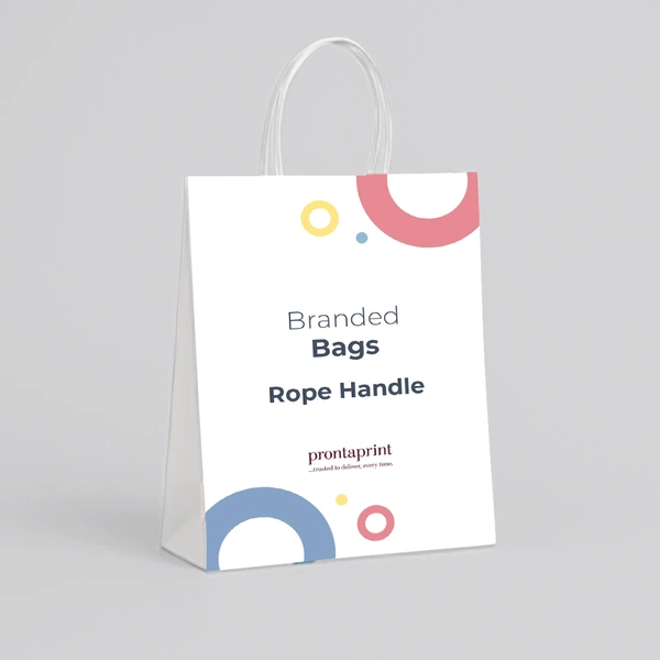 An example of a finished rope handle paper bag