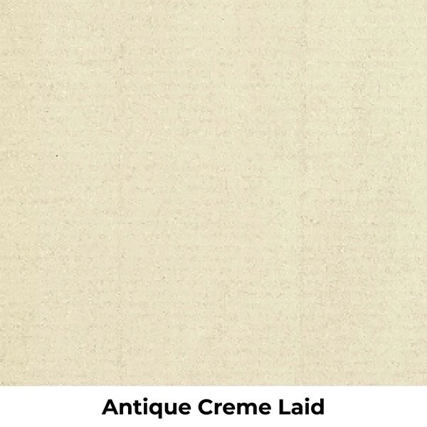 Example of the antique creme laid sticker stock
