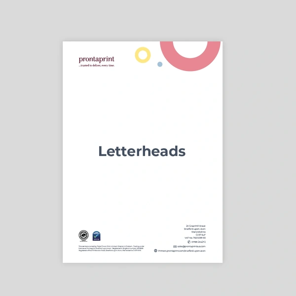 An example of a finished letterhead