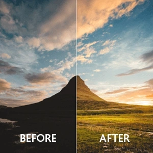 Photoshop is often referenced, but there are many filters and effects which can be used on an image to enhance them for marketing. 