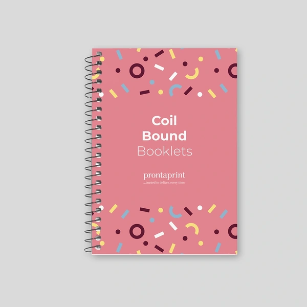 An example of a finished coil bound booklet.